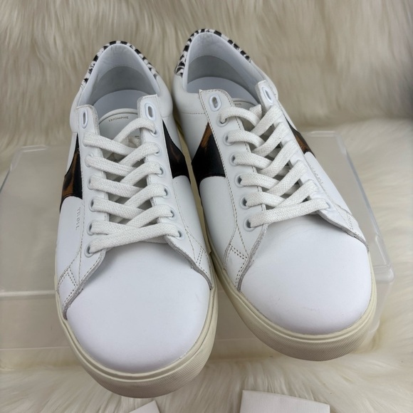 CELINE TRIOMPHE LEOPARD PRINT WHITE SNEAKERS
SIZE 40 
US 9.5 WOMANS - Picture 7 of 15
